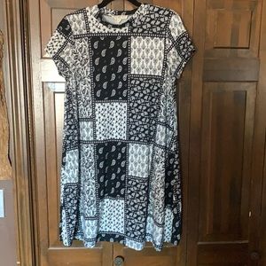 Pink Rose Paisley Dress size large